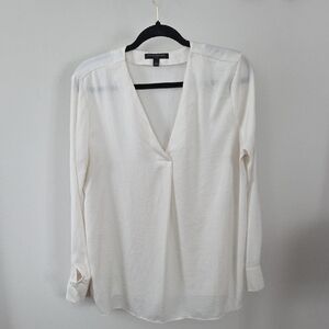 Banana Republic Cream V-Neck Blouse